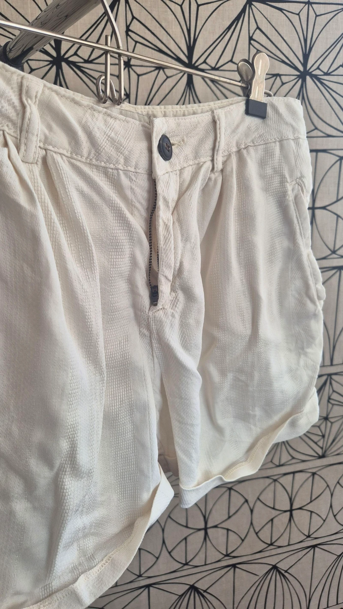 Zara Basic parelwitte korte broek maat 36 – photo 3